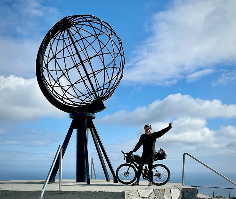 June 2024 - Klaus at the the North cape globe